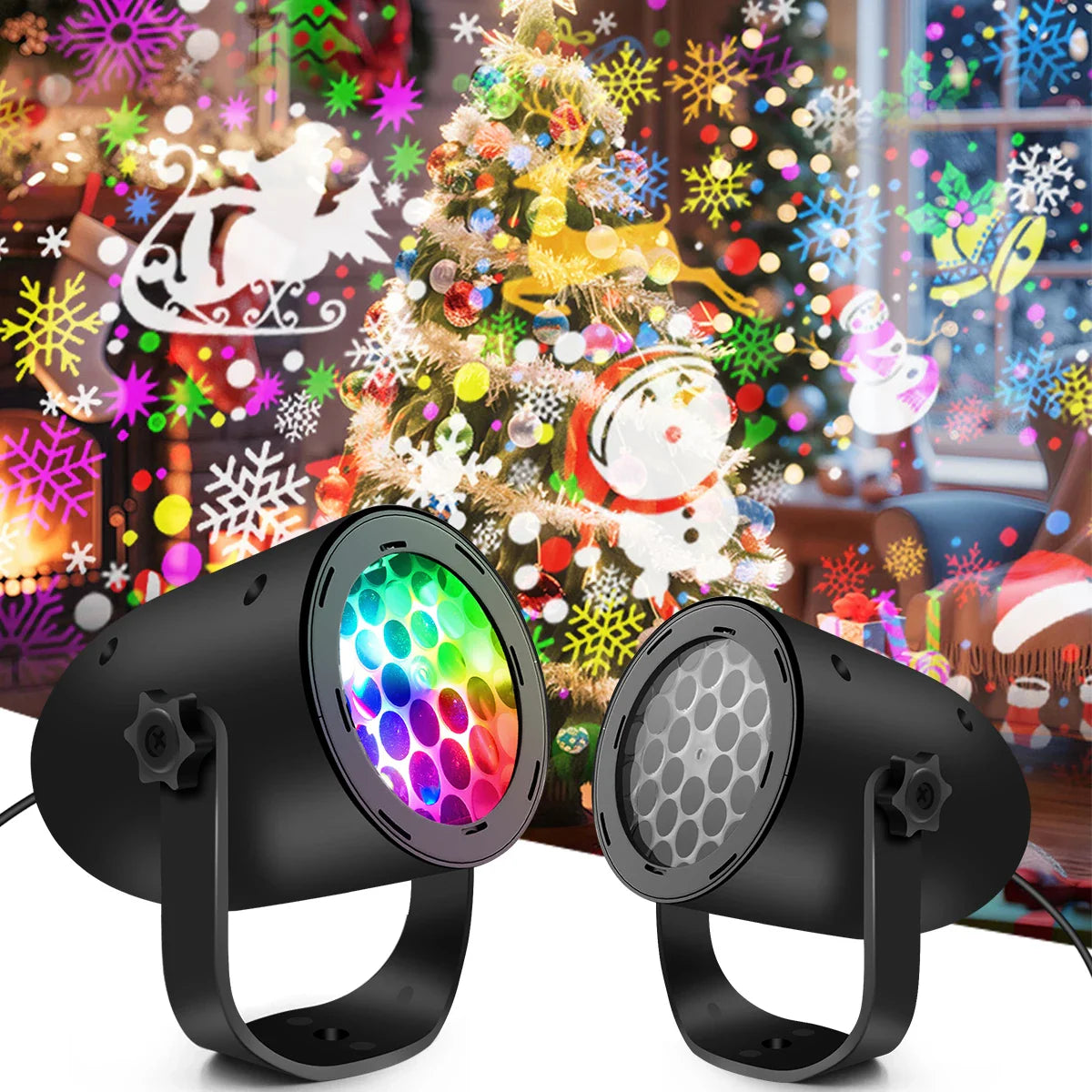 Christmas Projector Lights Outdoor Indoor Snowflake Christmas LED Lights Projector with Christmas Decorative Pattern for Holiday