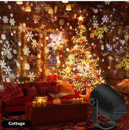 Christmas Projector Lights Outdoor Indoor Snowflake Christmas LED Lights Projector with Christmas Decorative Pattern for Holiday