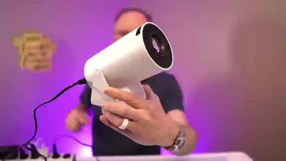 1x HY300 Pro Mini Portable Projector with Android 11.0 OS, 4K/1080P Smart Projector, Built-in Speakers, 180° Screen Rotation, Compatible with Netflix/YouTube/Hulu, Plug & Play Home Theater Projector for PC/Laptop-Free Movies